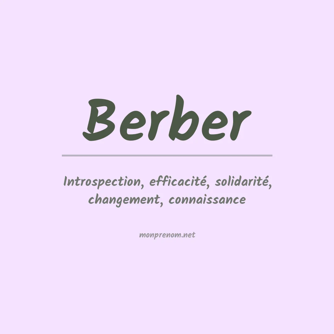 Signification du Prénom Berber Signification du Prénom Berber