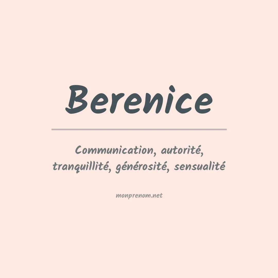 Signification du Prénom Berenice