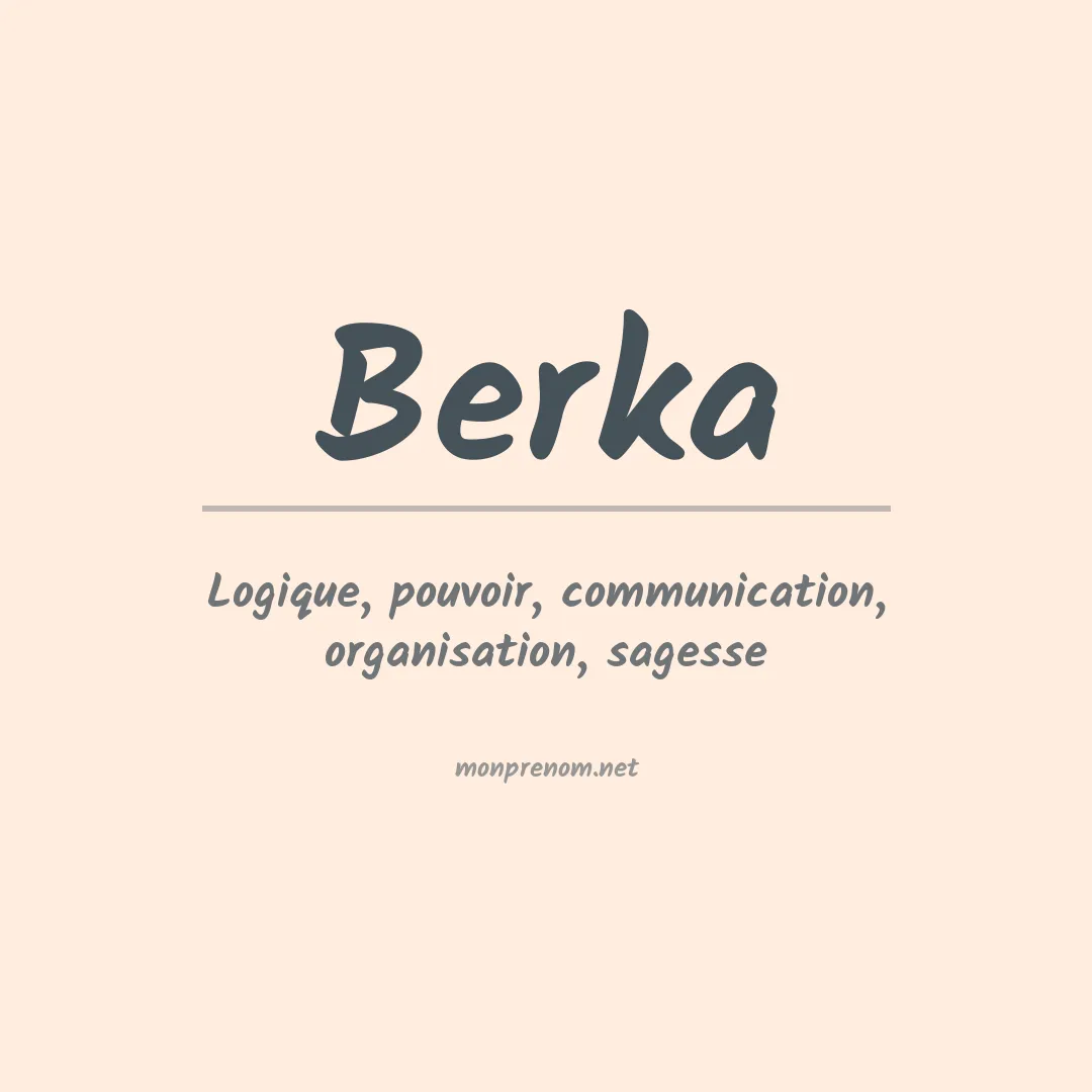 Signification du Prénom Berka