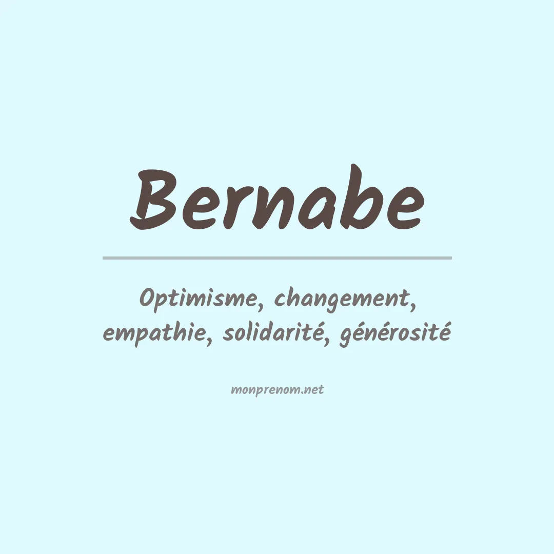 Signification du Prénom Bernabe