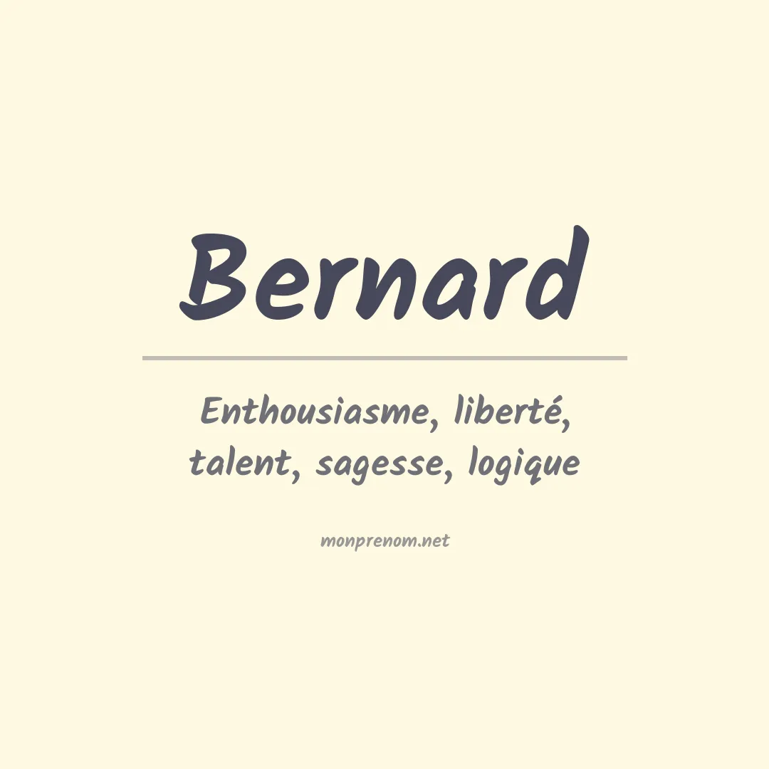 Signification du Prénom Bernard