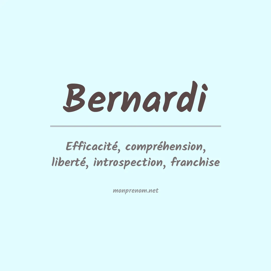 Signification du Prénom Bernardi