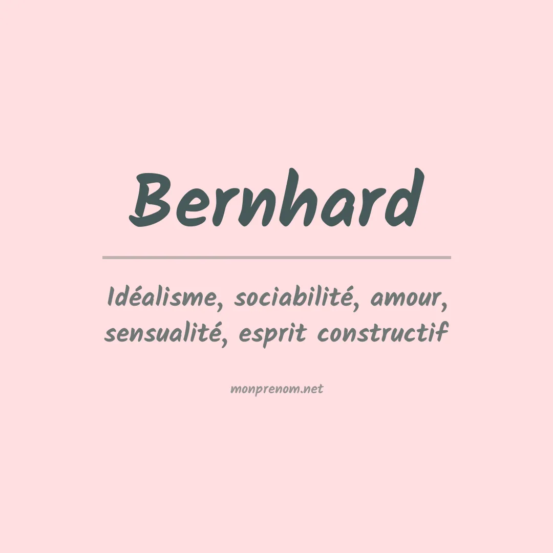 Signification du Prénom Bernhard
