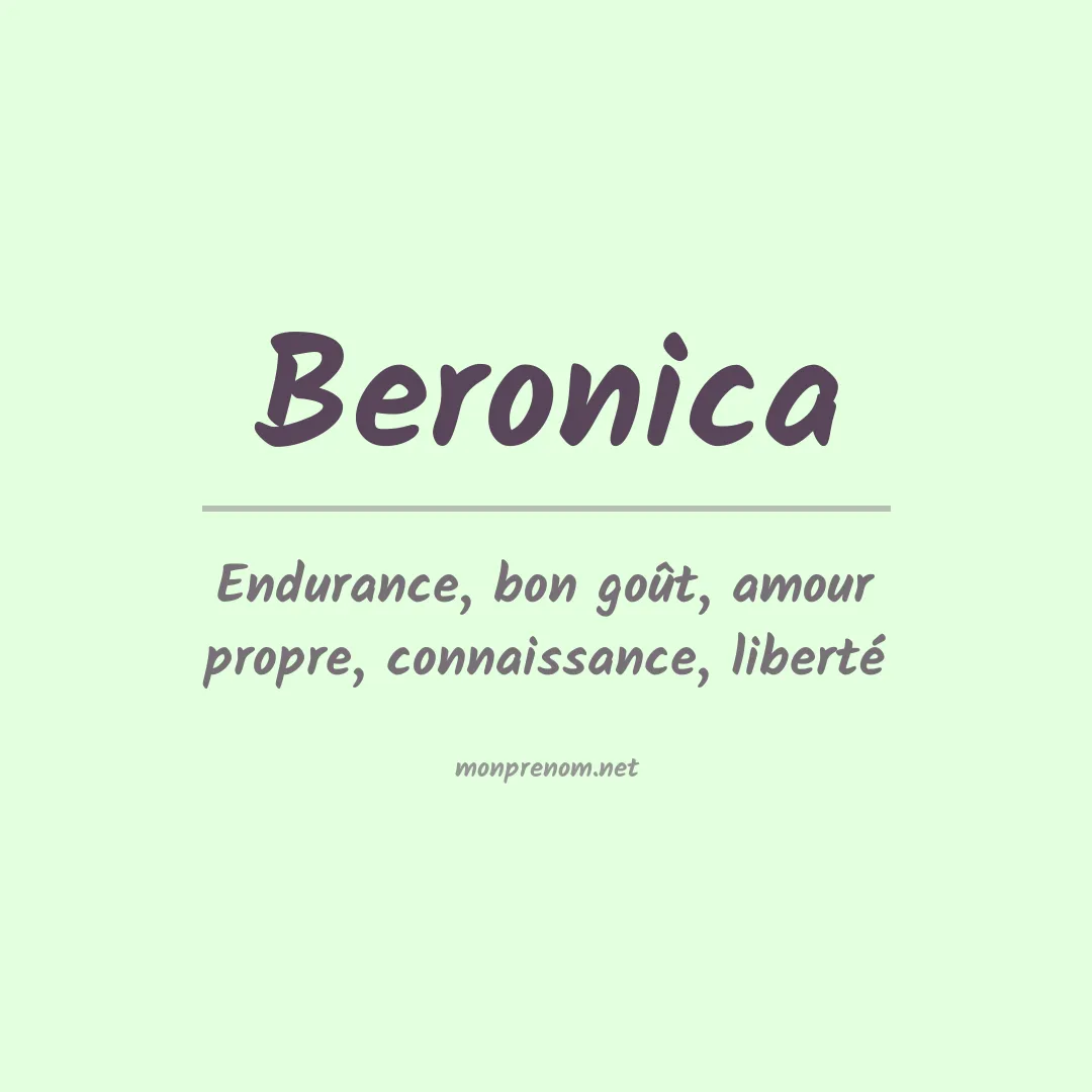 Signification du Prénom Beronica