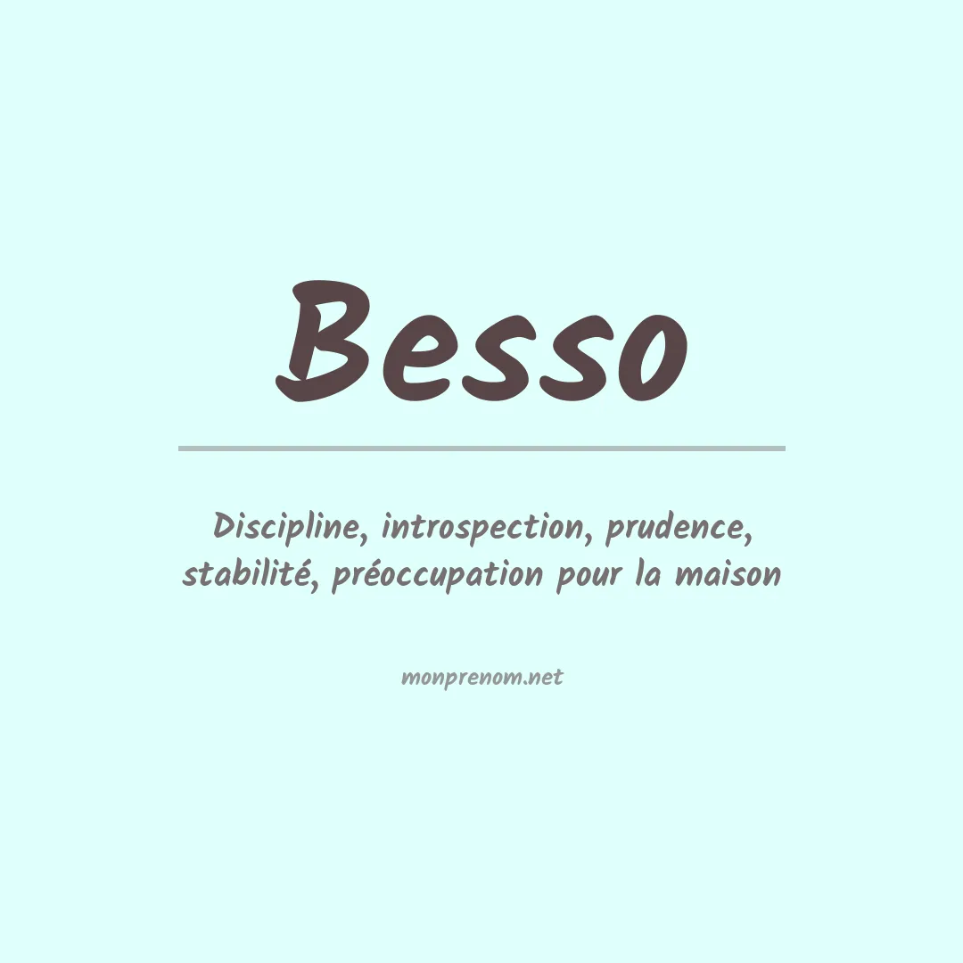 Signification du Prénom Besso