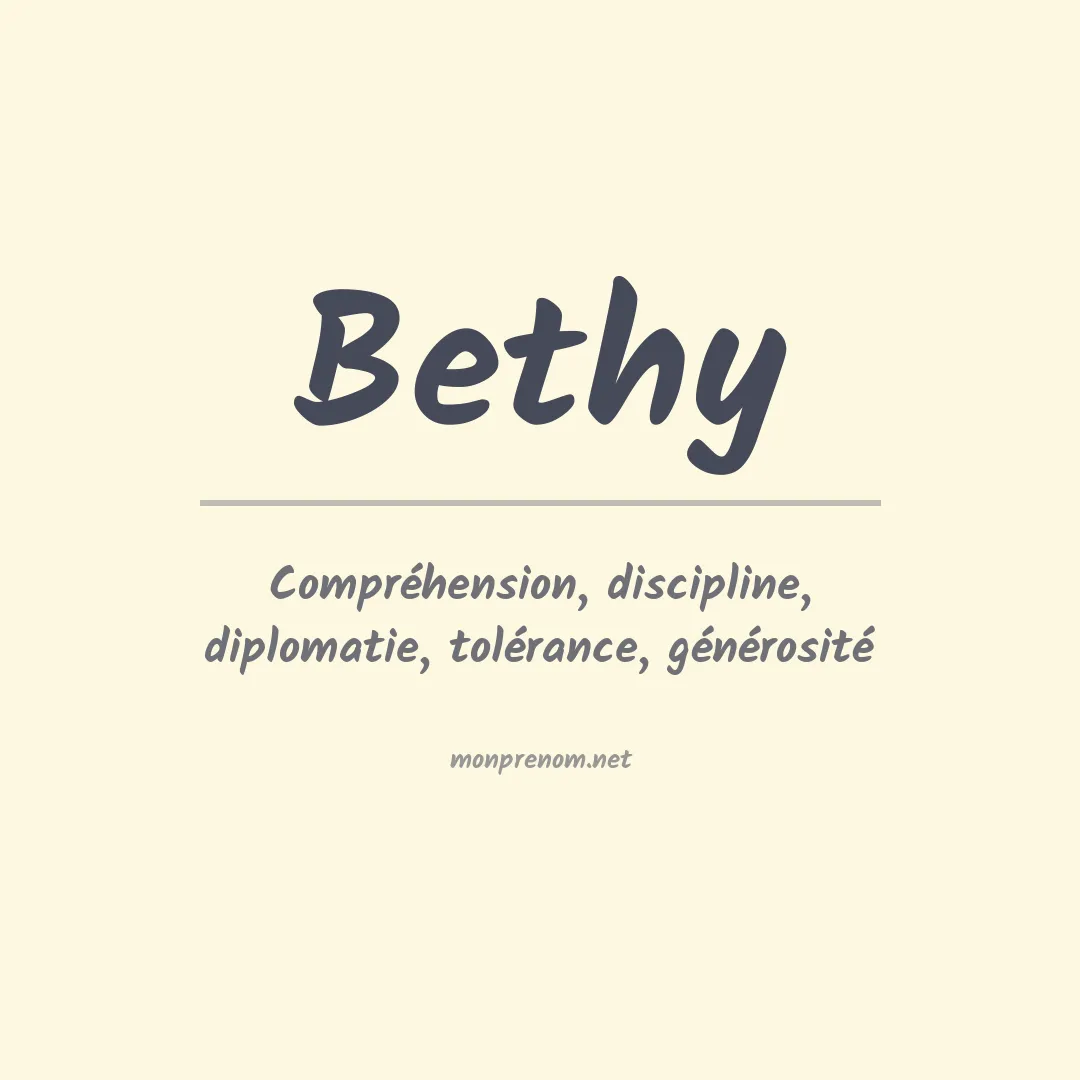 Signification du Prénom Bethy