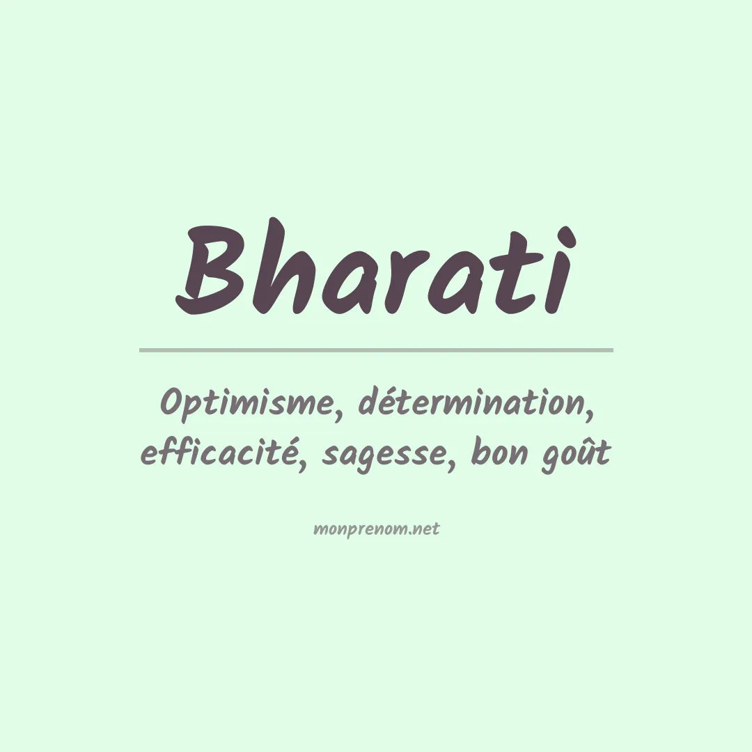 Signification du Prénom Bharati