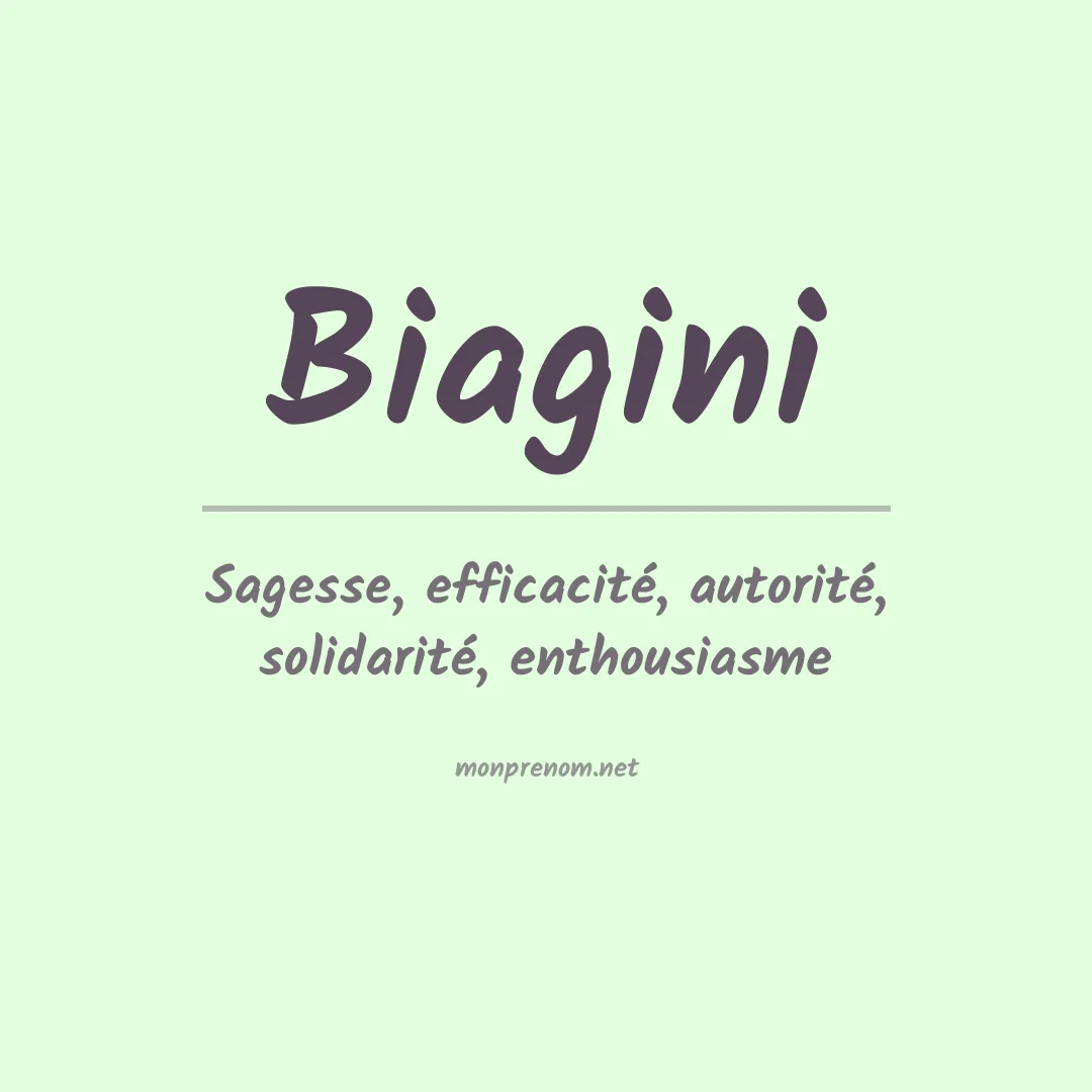 Signification du Prénom Biagini