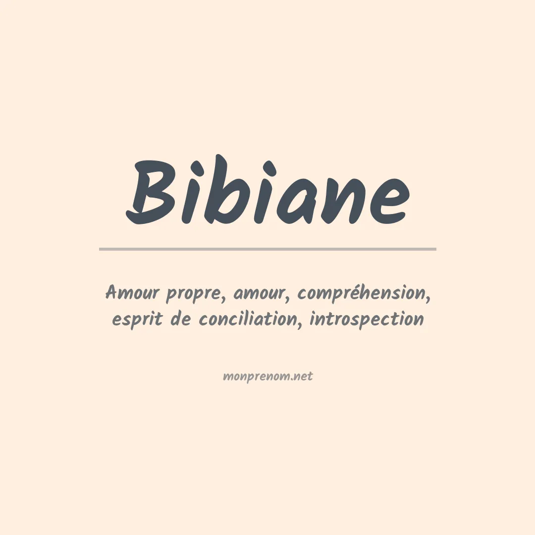Signification du Prénom Bibiane Signification du Prénom Bibiane