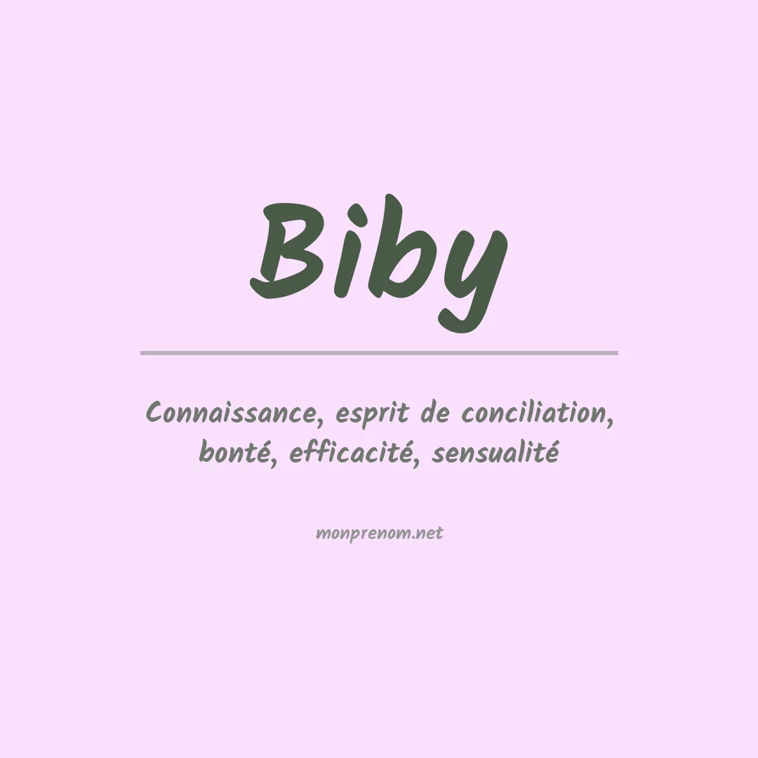 Signification du Prénom Biby