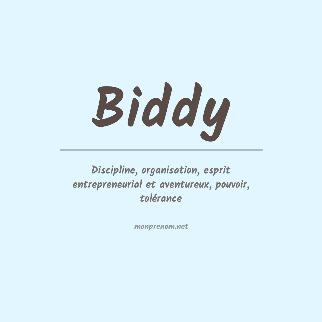 Signification du Prénom Biddy
