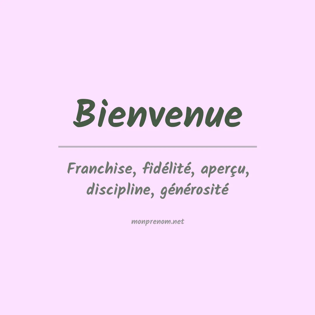 Signification du Prénom Bienvenue