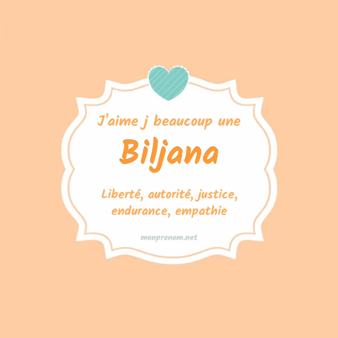j'aime beaucoup Biljana