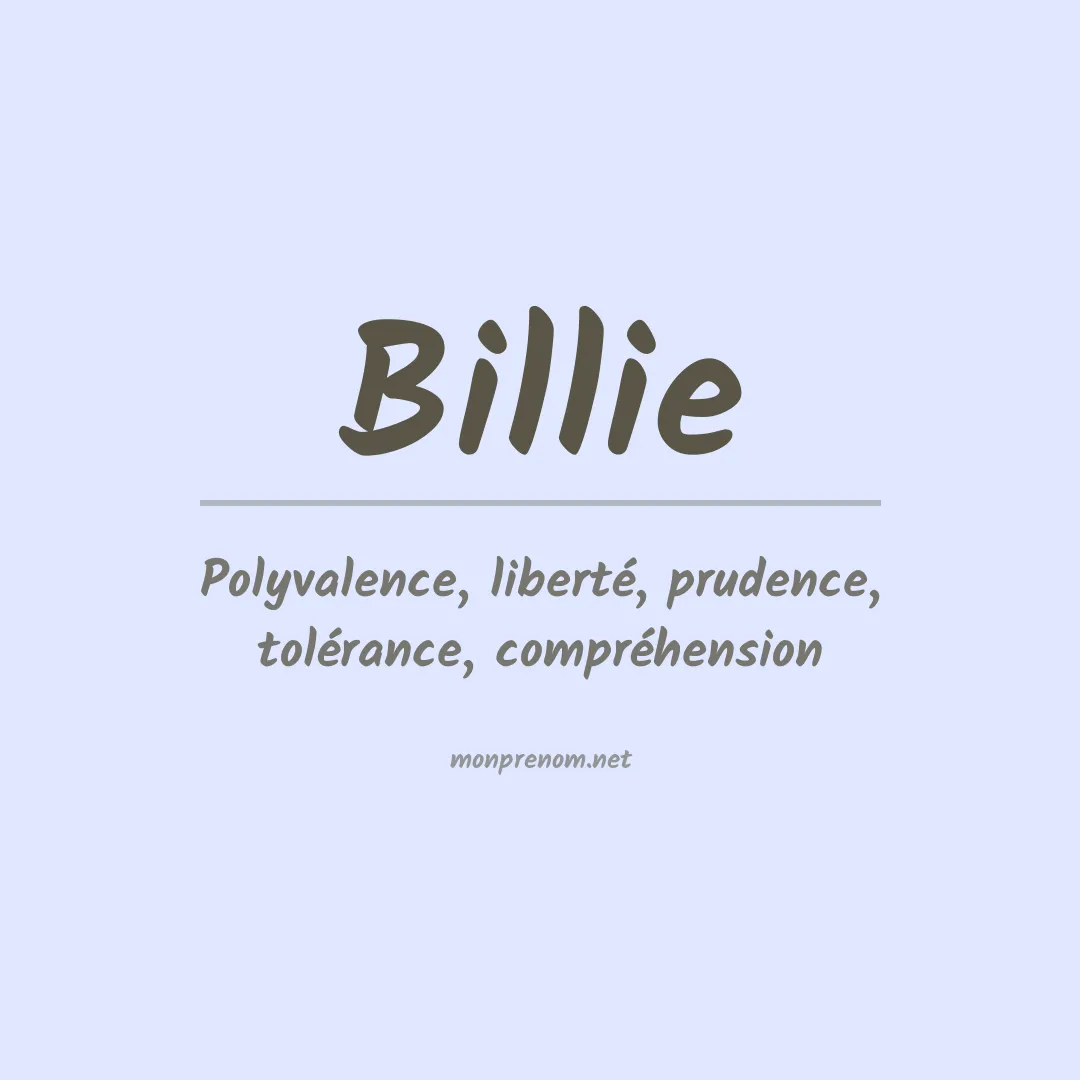 Signification du Prénom Billie