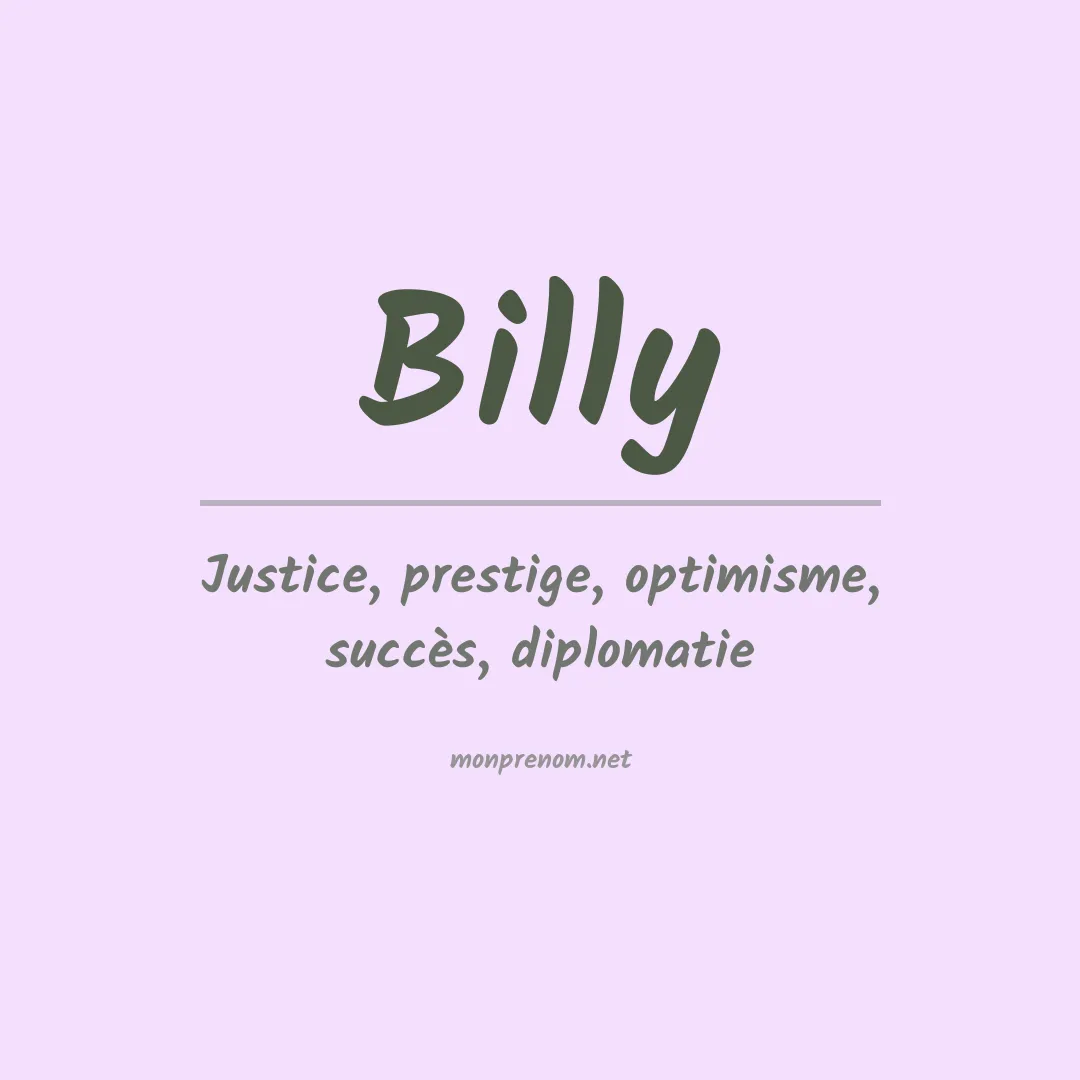 Signification du Prénom Billy