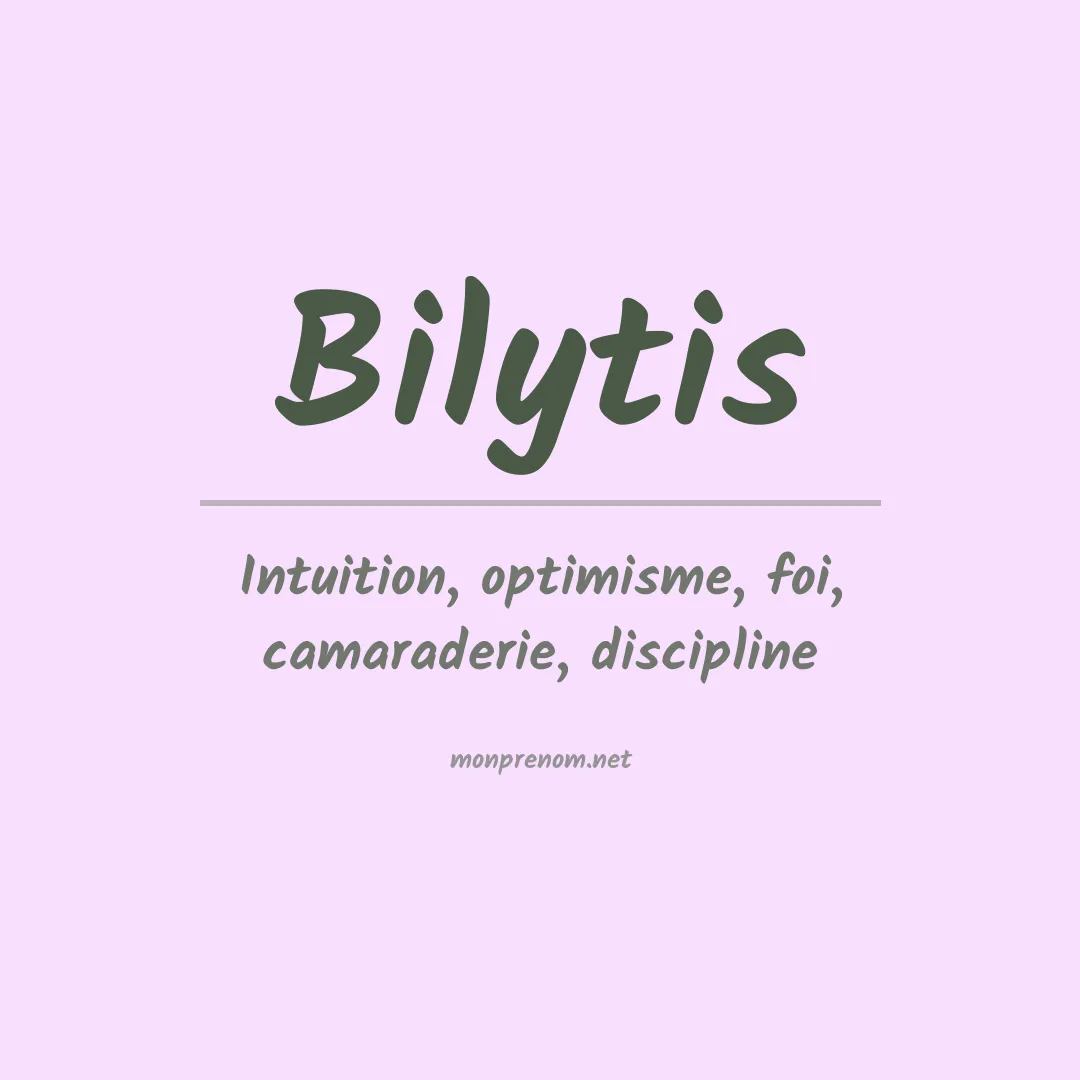 Signification Du Pr nom Bilytis
