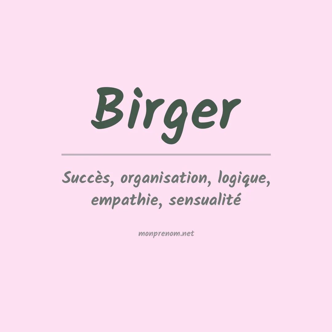Signification du Prénom Birger