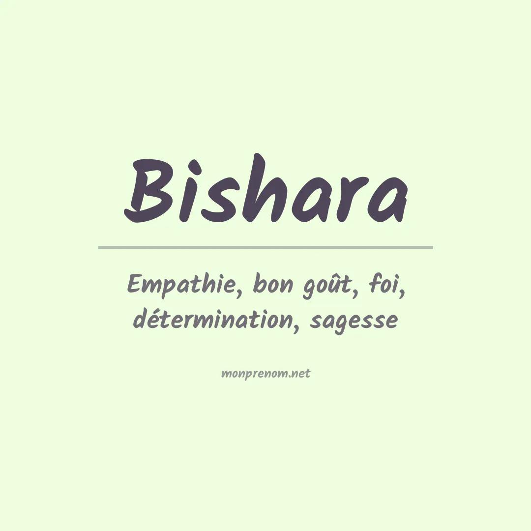 Signification du Prénom Bishara