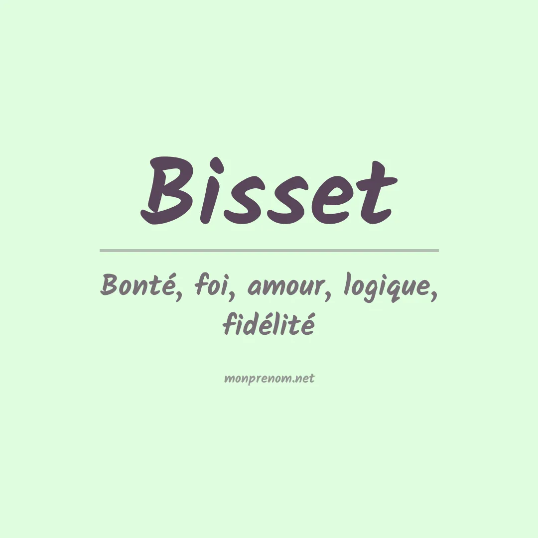 Signification du Prénom Bisset