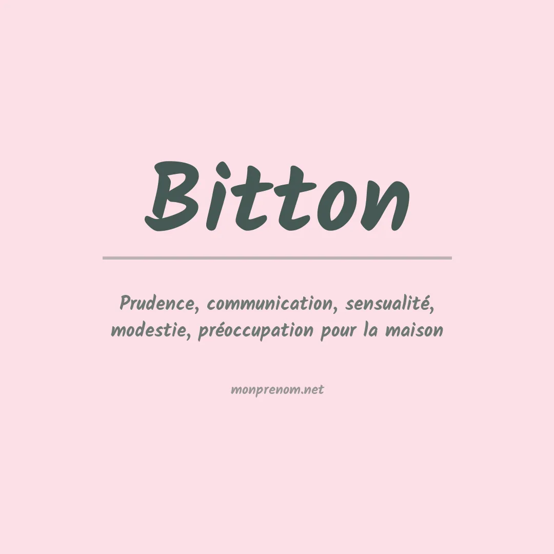 Signification du Prénom Bitton