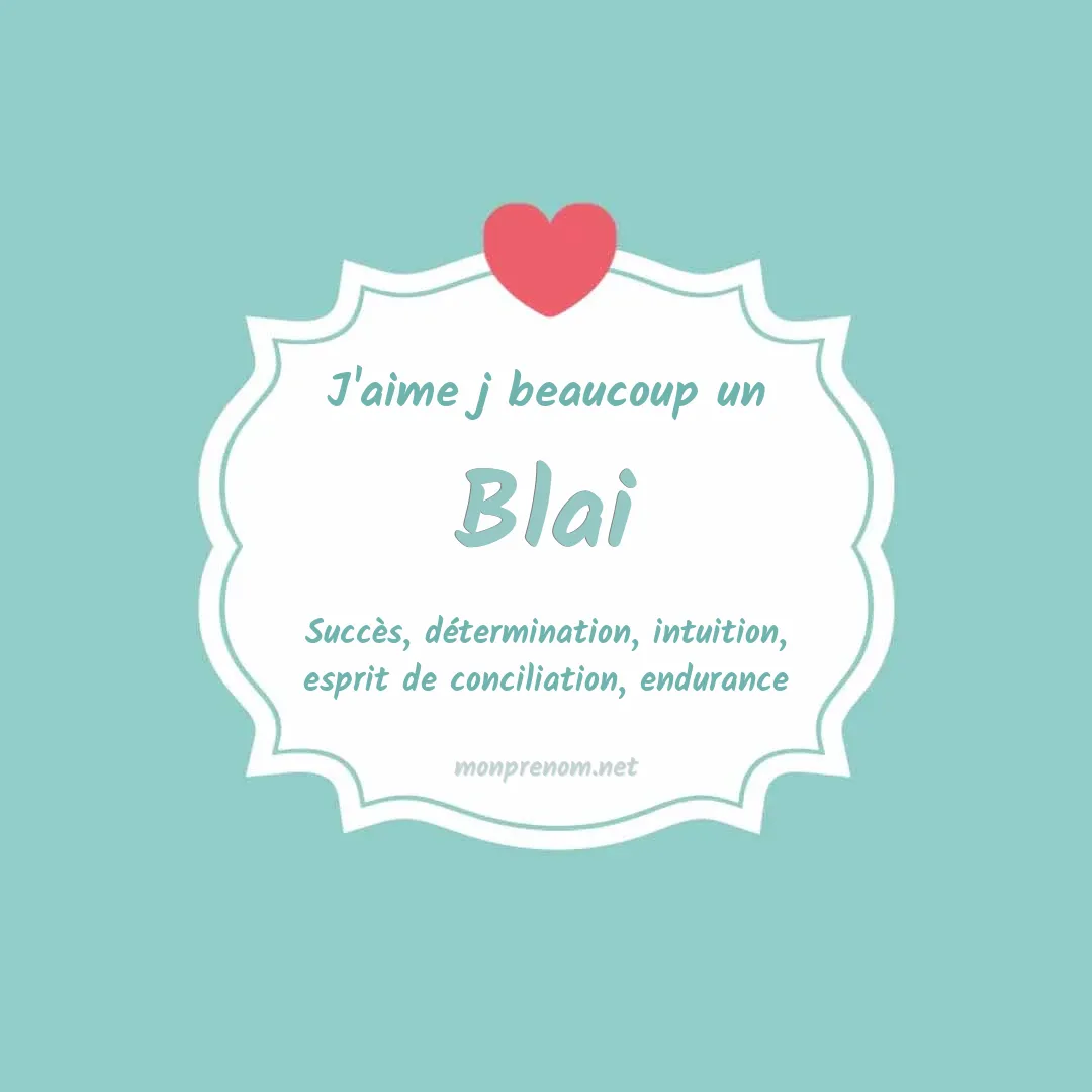 j'aime beaucoup Blai