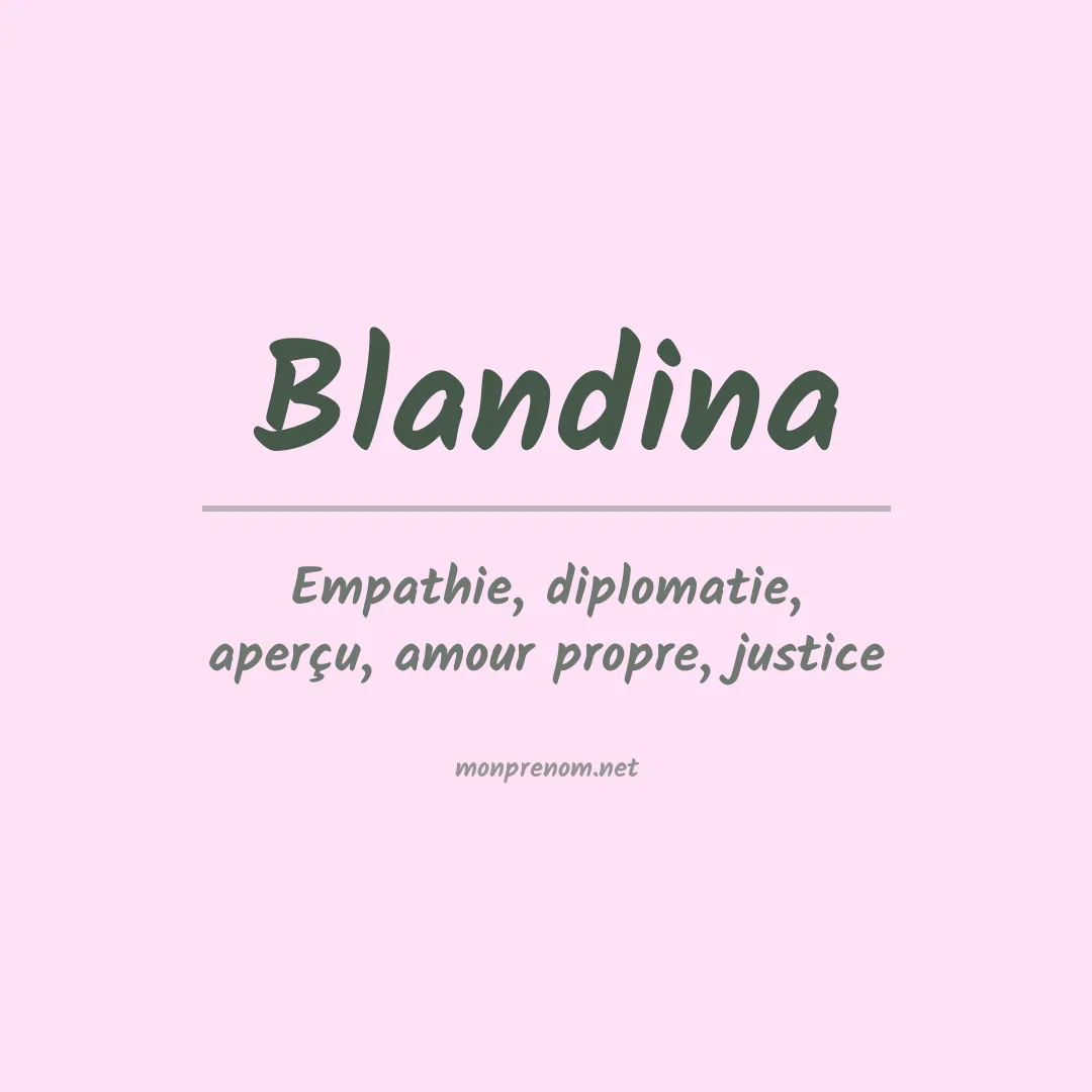 Signification du Prénom Blandina
