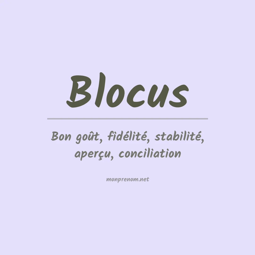 Signification du Prénom Blocus Signification du Prénom Blocus