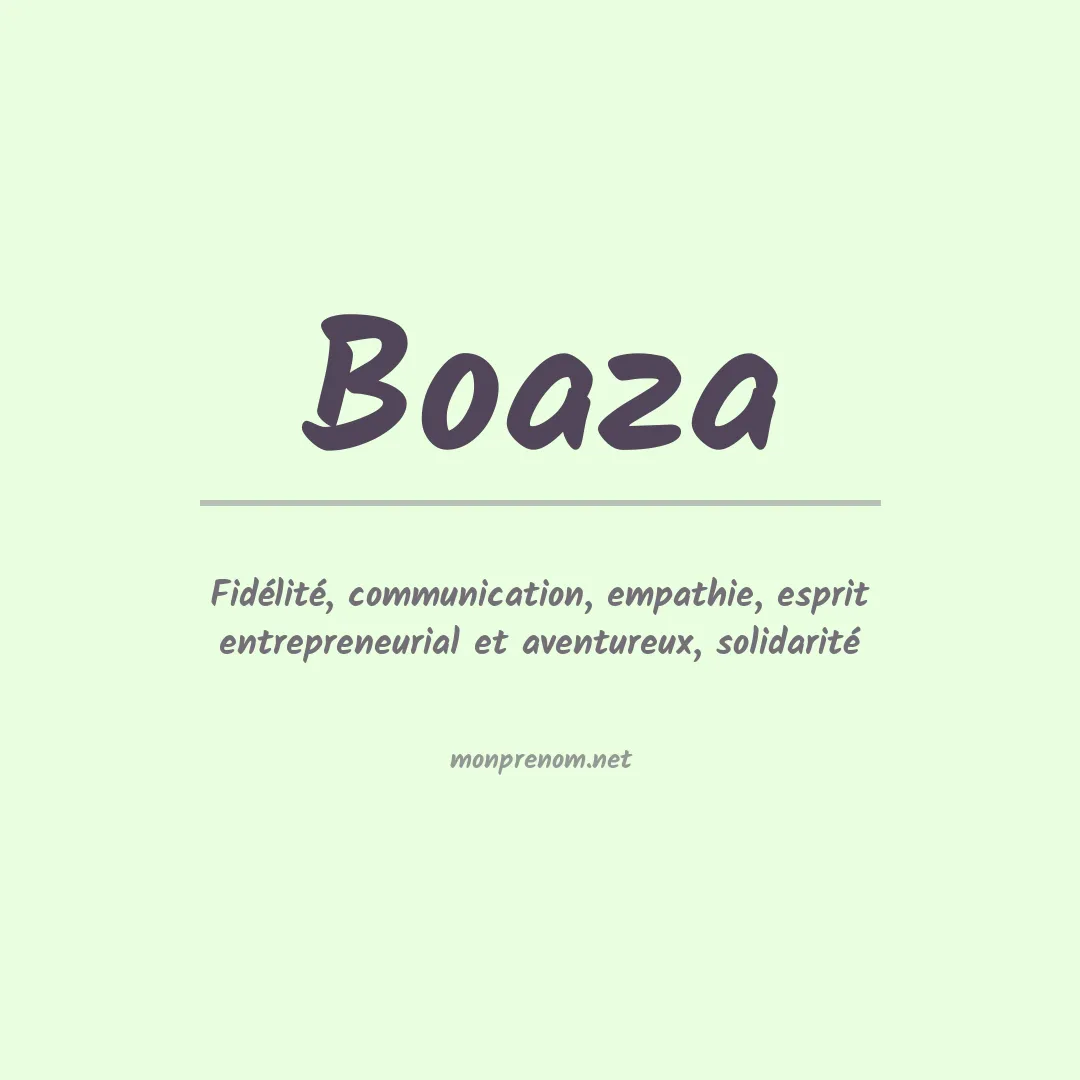 Signification du Prénom Boaza Signification du Prénom Boaza