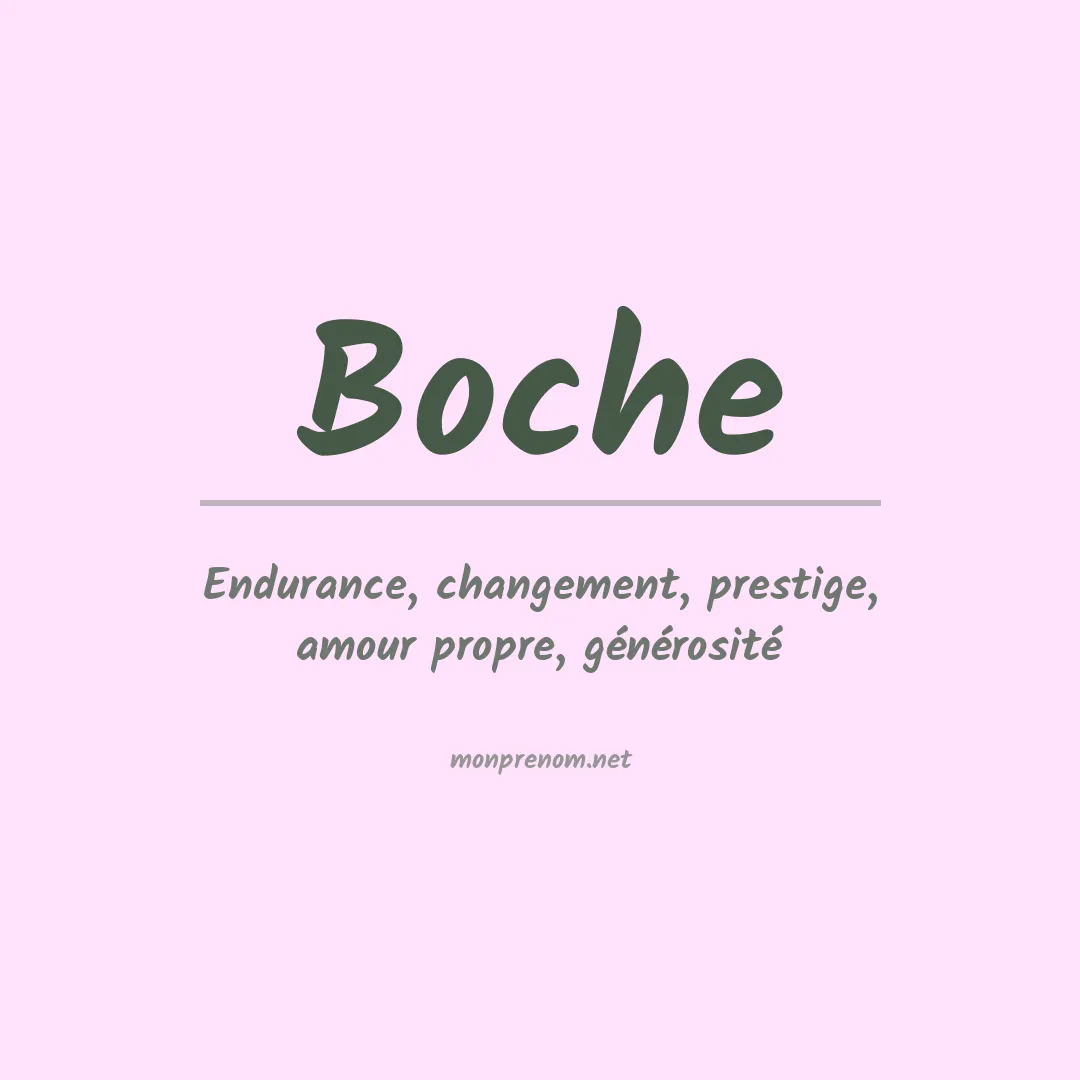 Signification du Prénom Boche