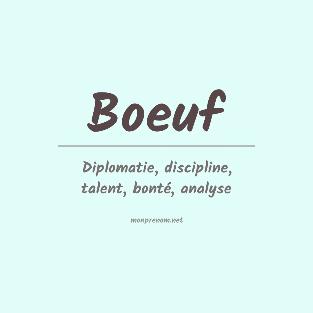 Signification du Prénom Boeuf Signification du Prénom Boeuf
