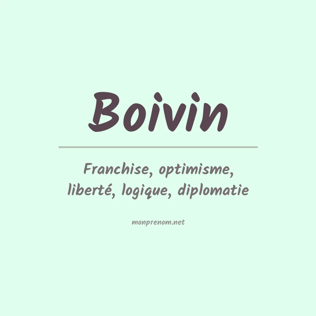 Signification du Prénom Boivin