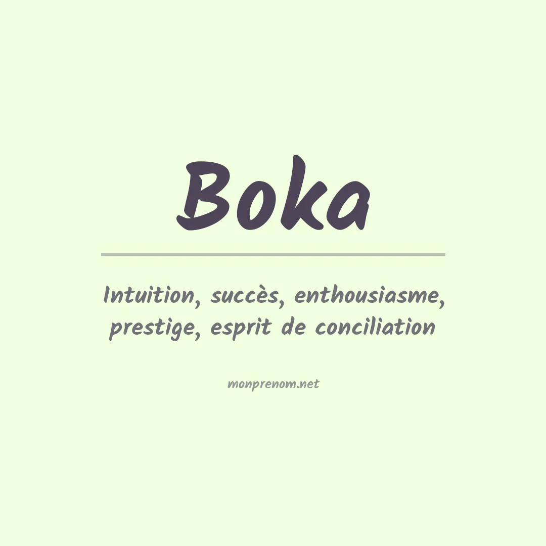 Signification du Prénom Boka Signification du Prénom Boka