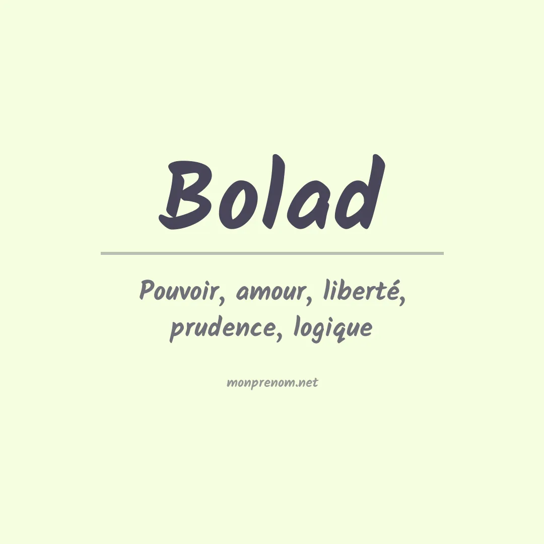 Signification du Prénom Bolad Signification du Prénom Bolad