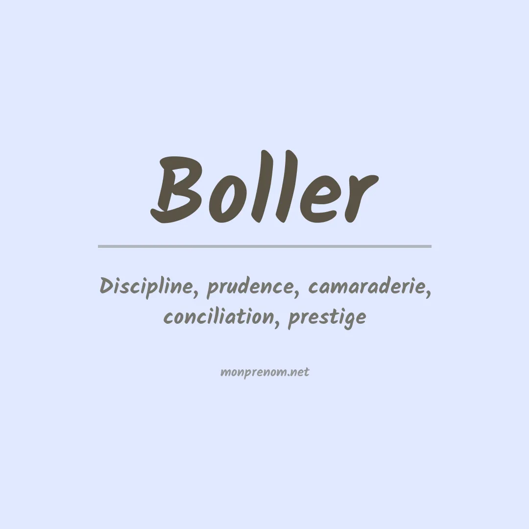 Signification du Prénom Boller
