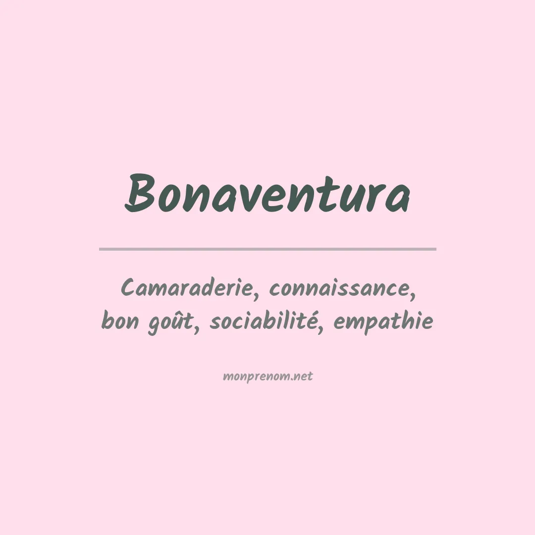 Signification du Prénom Bonaventura