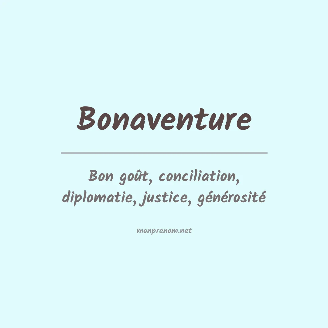 Signification du Prénom Bonaventure