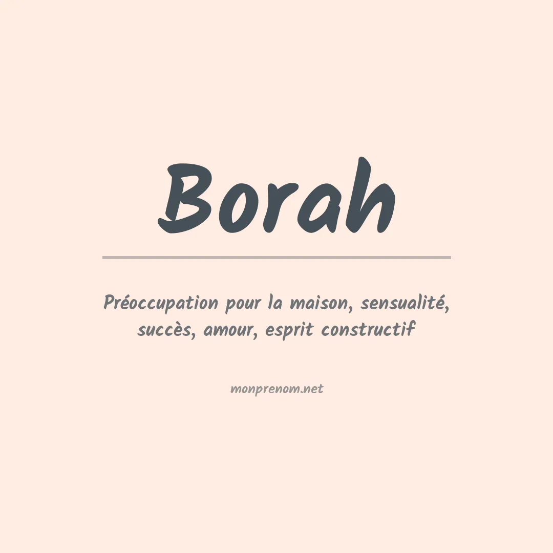 Signification du Prénom Borah