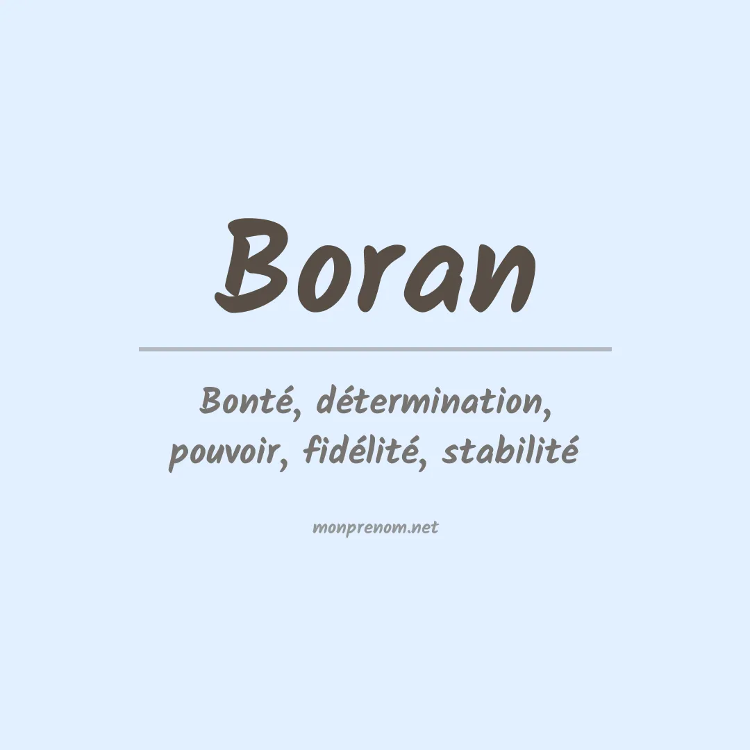 Signification du Prénom Boran