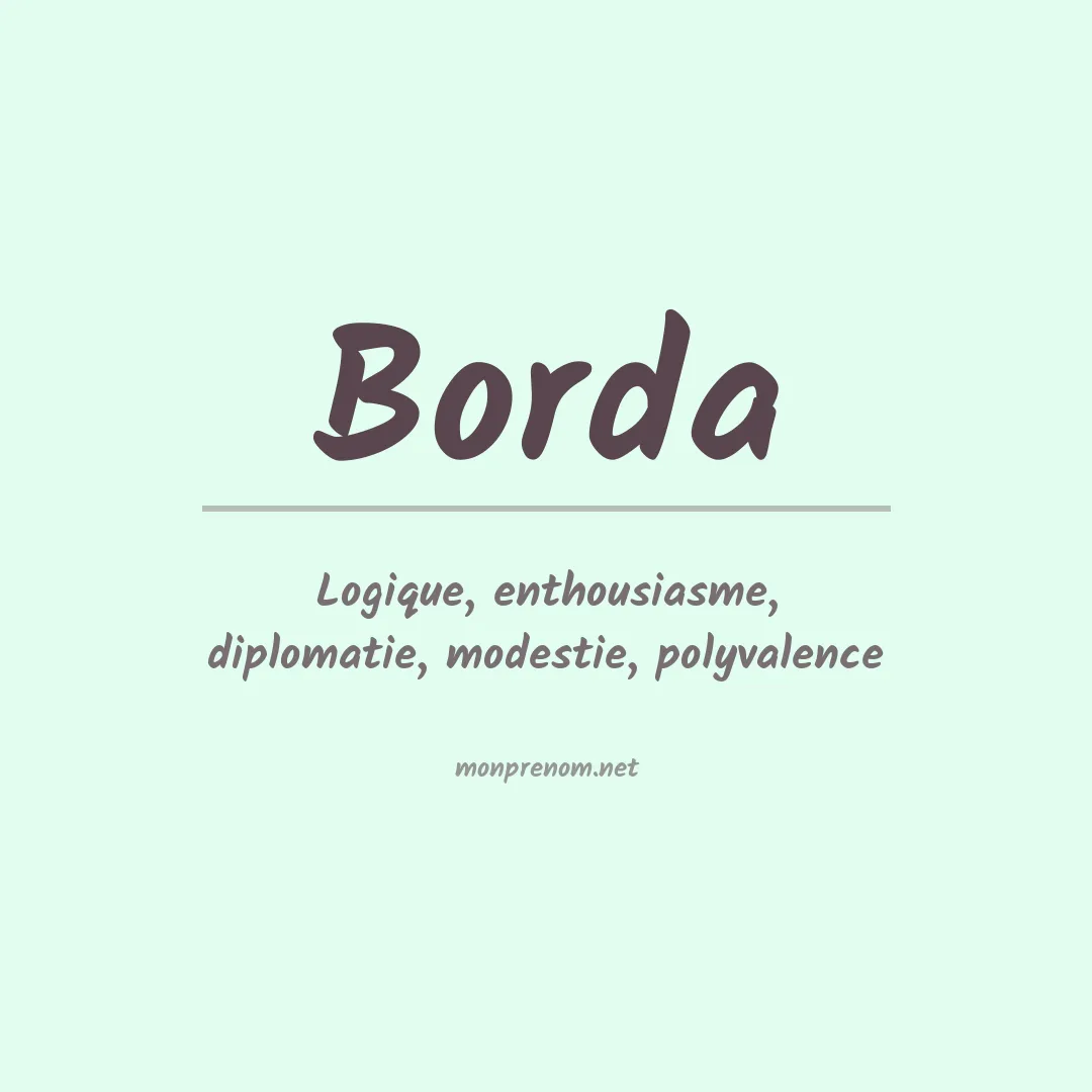 Signification du Prénom Borda