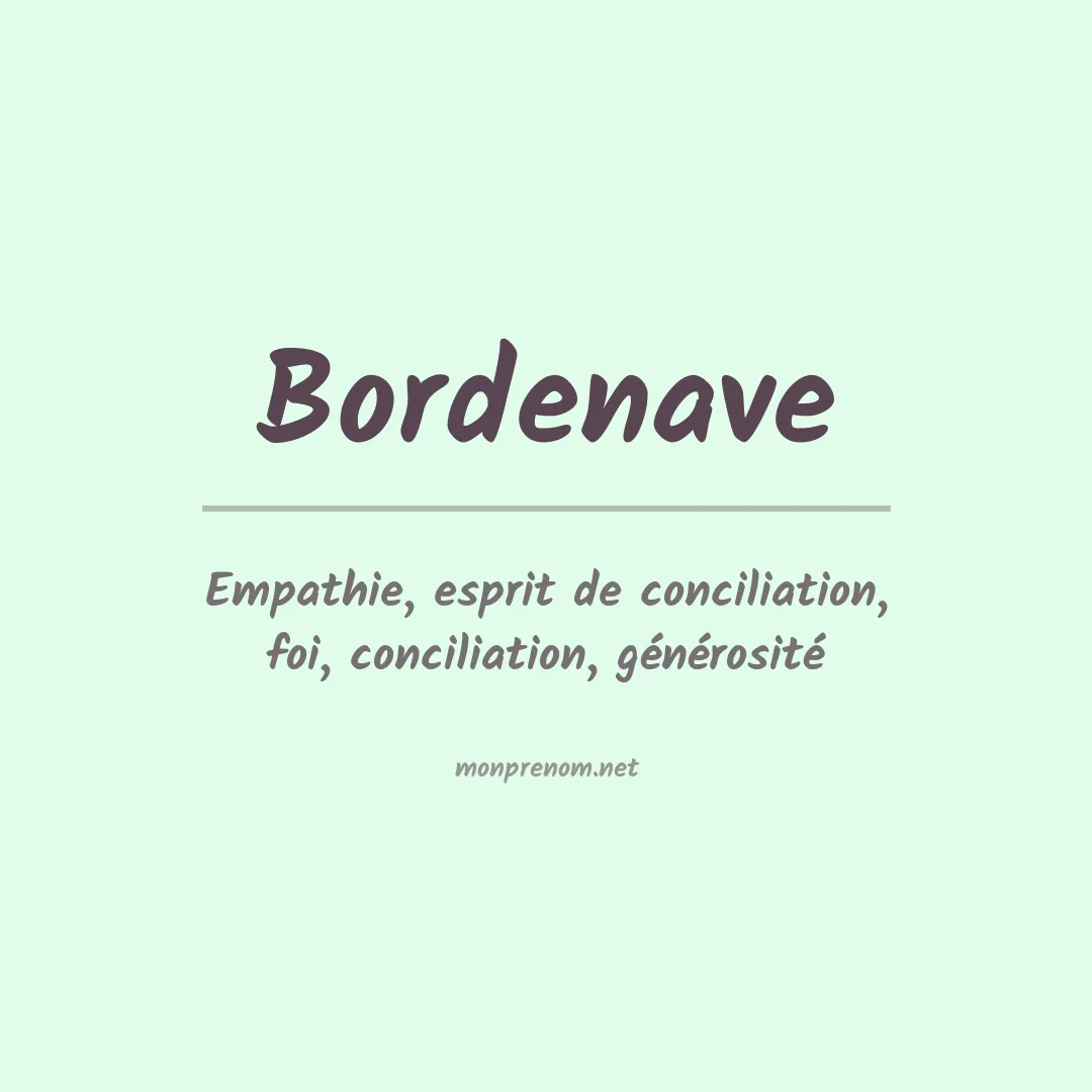 Signification du Prénom Bordenave