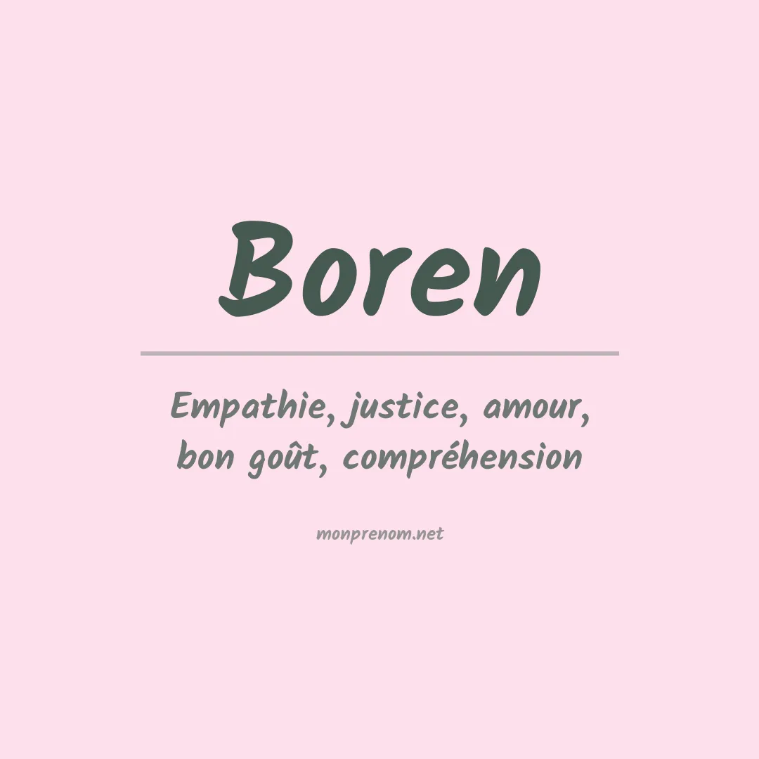 Signification du Prénom Boren
