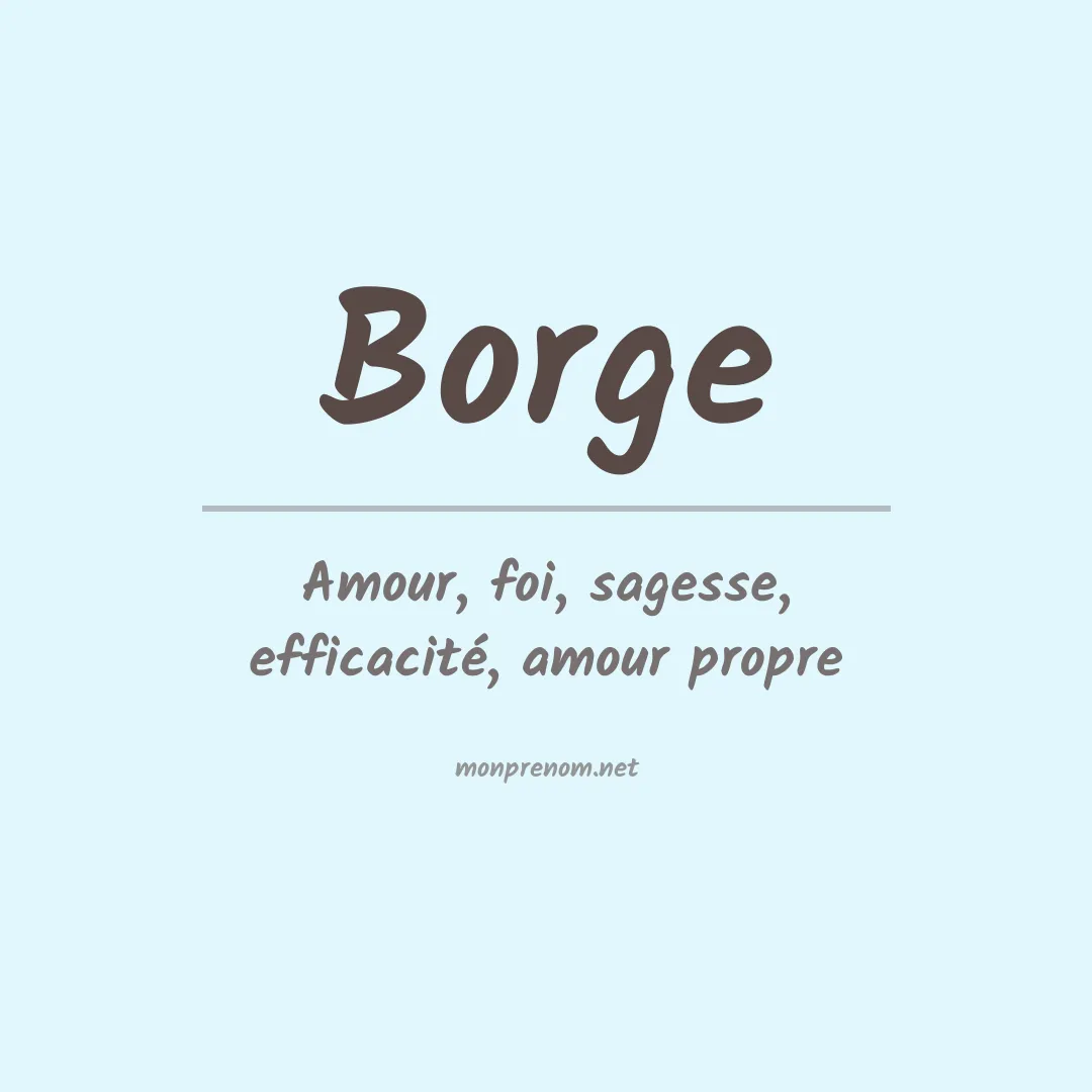 Signification du Prénom Borge