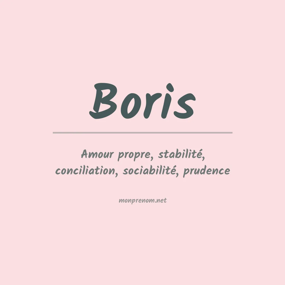 Signification du Prénom Boris