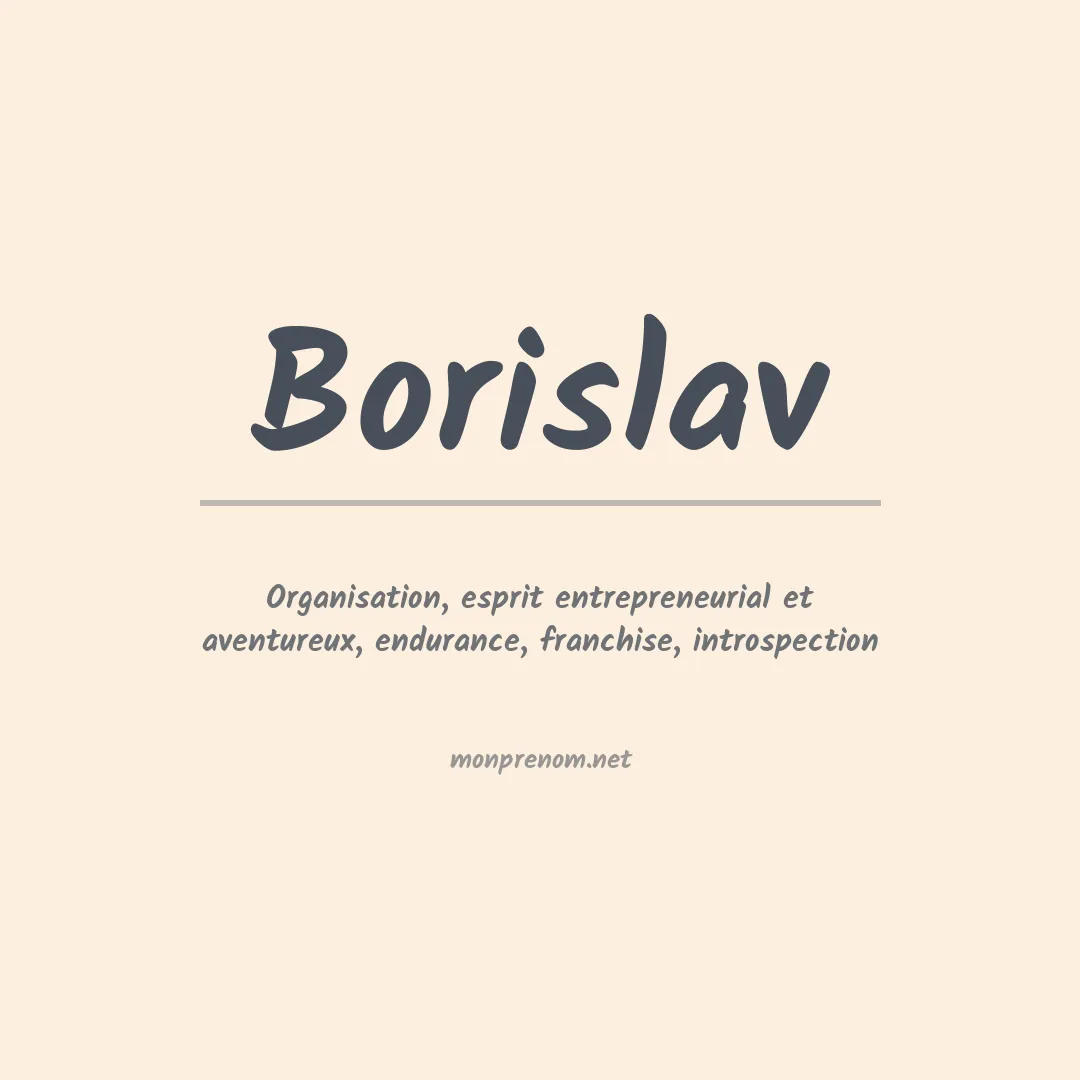 Signification du Prénom Borislav