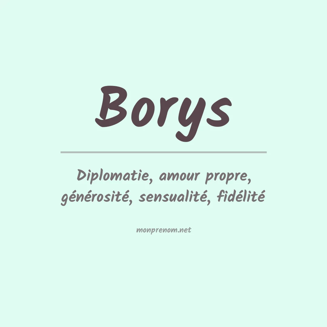 Signification du Prénom Borys
