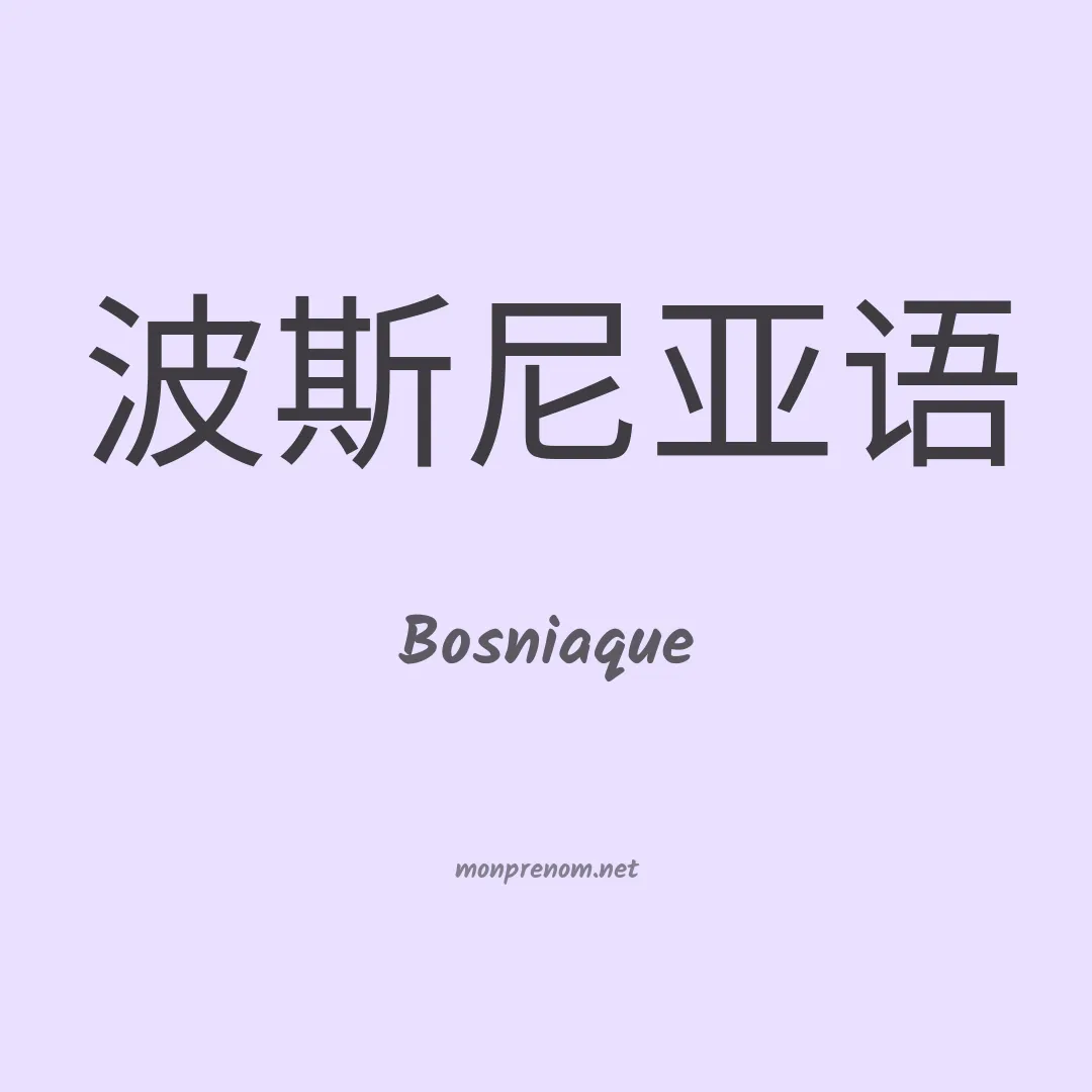 Bosniaque en chino