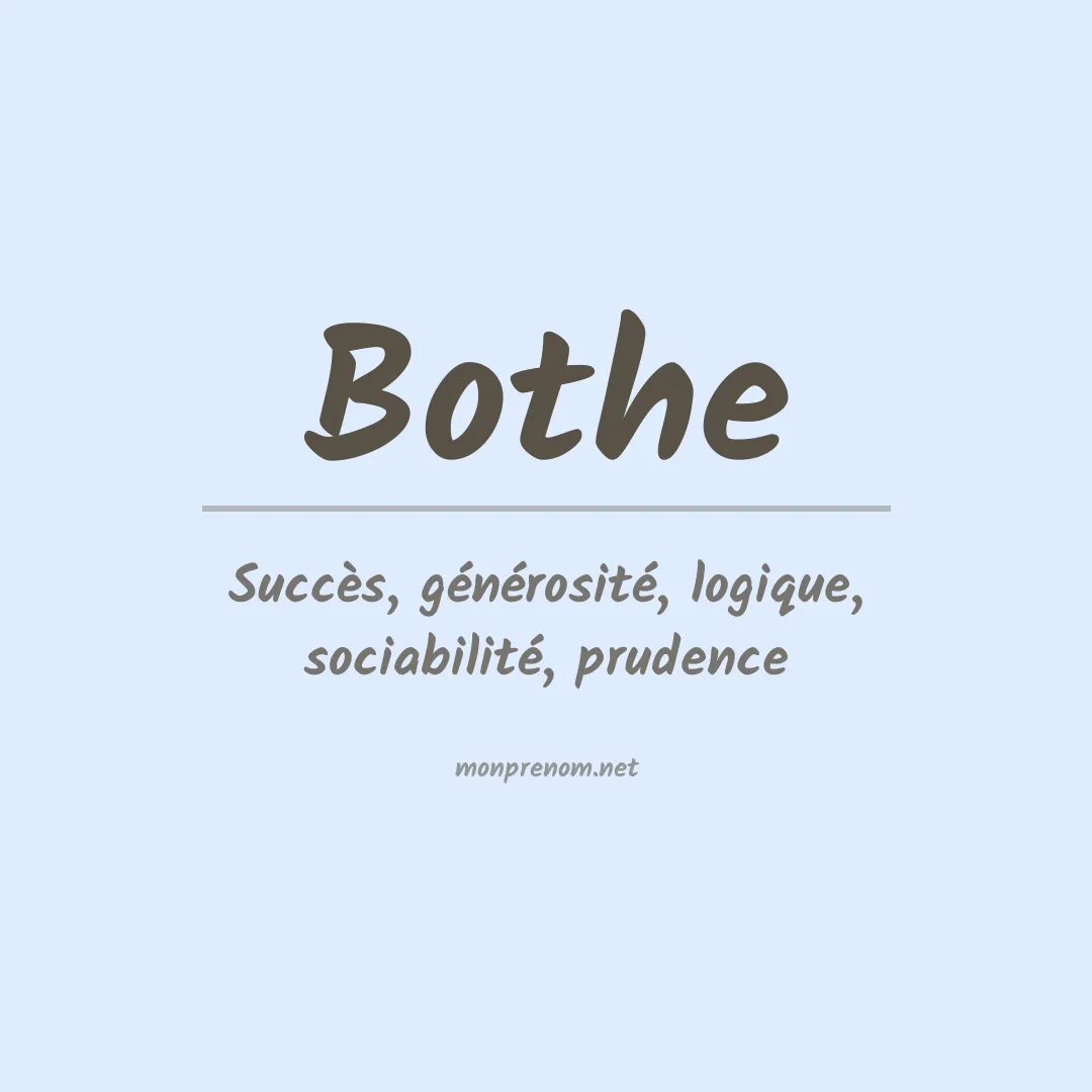 Signification du Prénom Bothe
