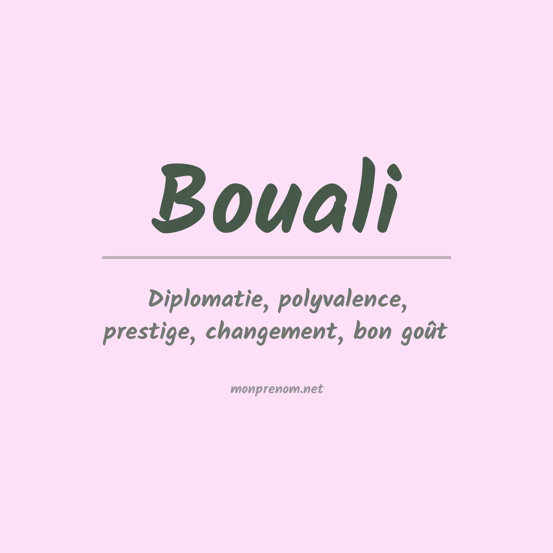 Signification du Prénom Bouali Signification du Prénom Bouali
