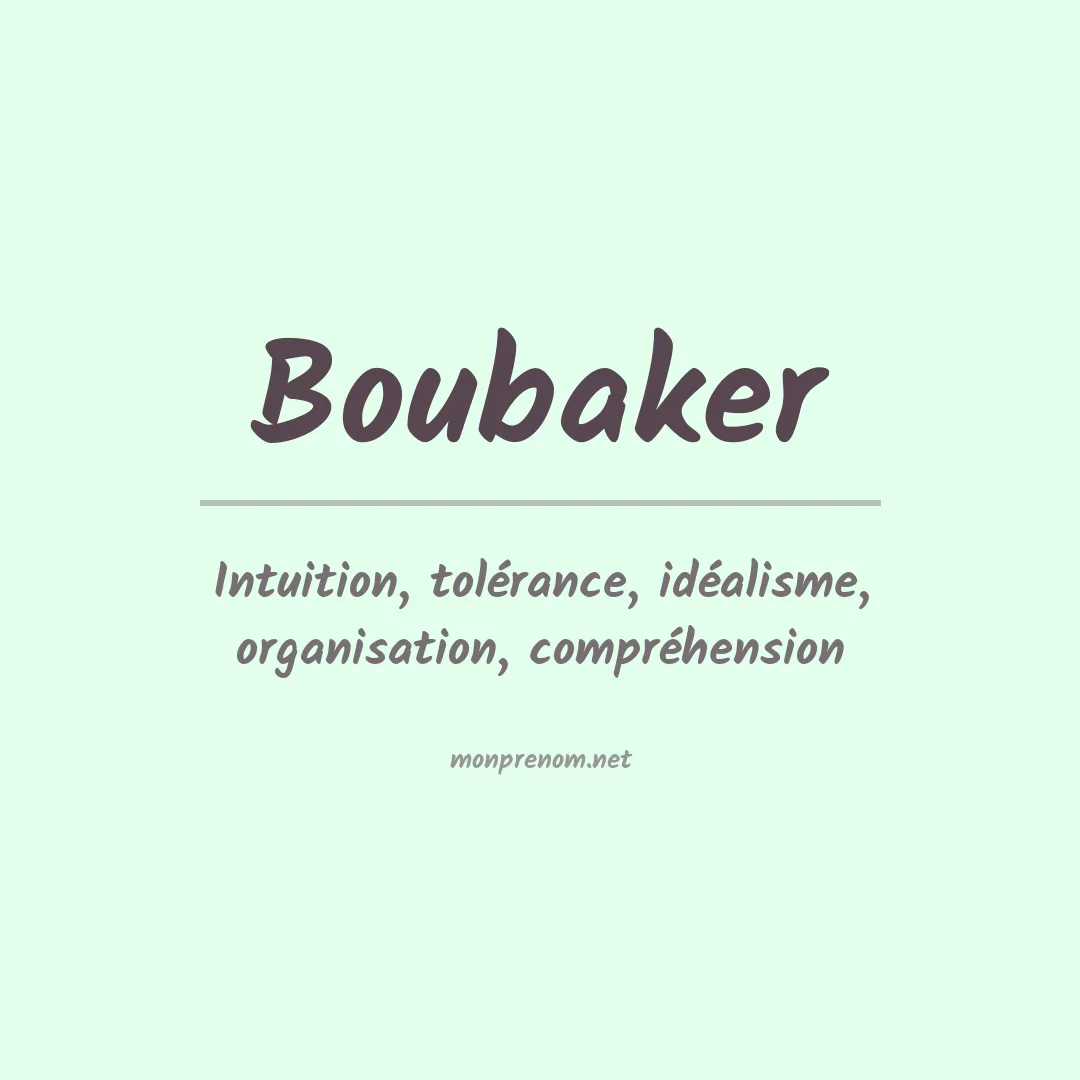 Signification du Prénom Boubaker Signification du Prénom Boubaker
