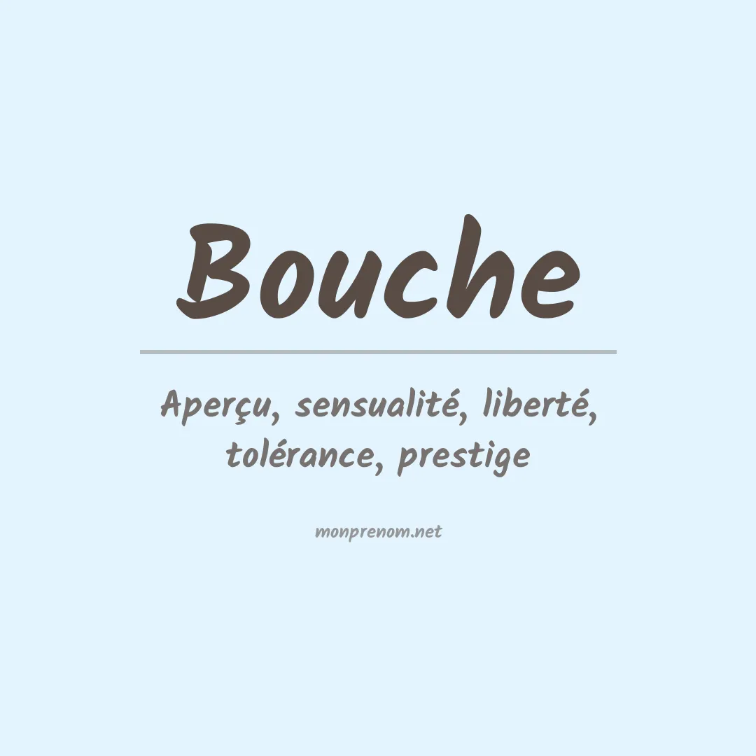 Signification du Prénom Bouche